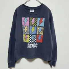 AC/DC ロックバンド　スウェット　トレーナー　グッドデザインプリント　キッズ