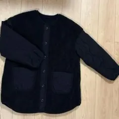 【ＧＵ】ジーユー/キルティング ボアジャケット/ ブラック/ 150㎝