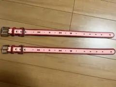 犬用首輪 ピンク×レッド 2本セットのサムネイル