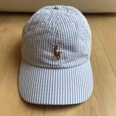 ポロ ラルフローレン ベースボールキャップ ストライプ ロゴ刺繍