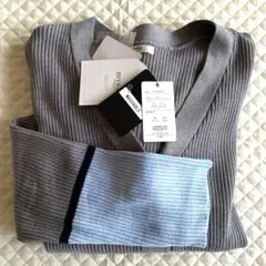 田中里奈　mysa 配色ニットカーディガン　LL