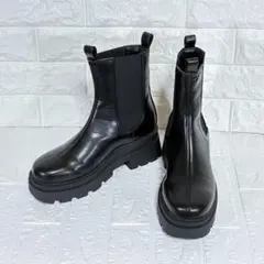 EVOL 厚底 サイドゴアブーツ 黒 ブラック LL 25〜25.5cm 美品