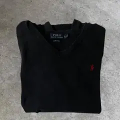 Polo Ralph Lauren ブラック Vネックセーター 【最安値】