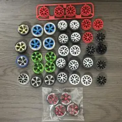 1/10RC4WDバギー用前後組立済ホイール&スクエアアーマー新品一台分
