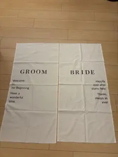ウェディング タペストリー GROOM BRIDE 2枚セット