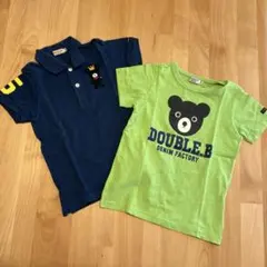 ダブルビー　ミキハウス　DOUBLE.B ポロシャツとTシャツセット　120cm