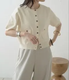 omekashi スウェットライクポケットカーディガンのサムネイル
