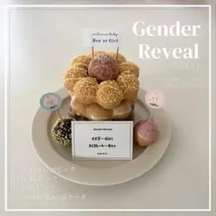 [인기 ♡] 성별 공개 케이크 픽. 4종 카드 세트 성별 발표