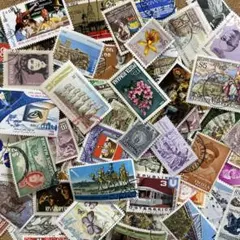 世界の切手コレクションミックス80種以上　ZJ01