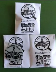 SAFE CITY TOKYO 街の安全みまもり 缶バッジ　3個セット