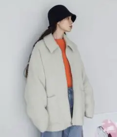 ジーナシス　シャギーZIPミドルコート/971048