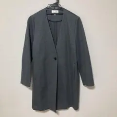 ALPHA CUBIC グレー ノーカラージャケット L