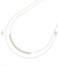 2連デザインチェーンショートネックレス