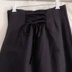 黒 レースアップ マーメイド　スカート