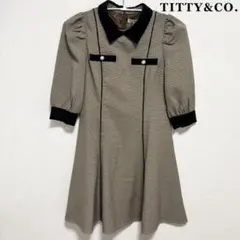 【新品タグ付き】TITTY&CO. 千鳥格子柄 パイピングワンピース S