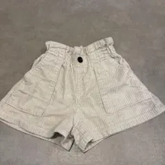 GU アイボリー ストライプ ハーフパンツ