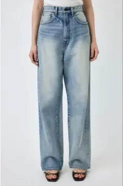 【美品】MOUSSY ストレートデニム 24インチ