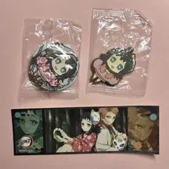 鬼滅の刃　錆兎　真菰　ロングステッカー　缶バッチ　ラバー　マスコット