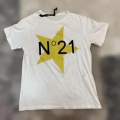 N°21 星型プリント Tシャツ　ロゴTシャツ ホワイト イタリア製　ヌメロのサムネイル