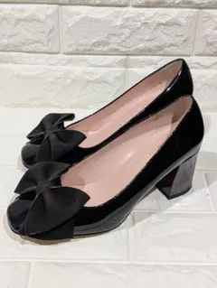 kate spade 黒 リボン付きパンプス ケイトスペードのサムネイル