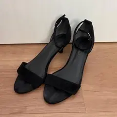 ブラック　ストラップサンダル 23.5cm