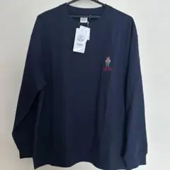 新品　Teddybear ネイビー　トレーナー　XL メンズ　紺色　ワンポイント