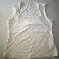 H&M ホワイト ノースリーブ タンクトップ M