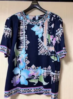 LEONARD(レオナール)トリム花柄チュニックワンピース(サイズ38 