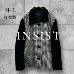 美品 インシスト コート アウター ジャケット クラシカル ガーリー 千鳥格子