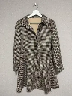 GRL 千鳥格子シャツワンピース