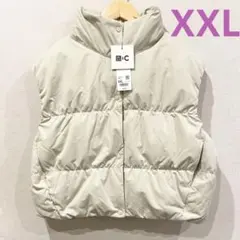 ユニクロCダウンクロップドベスト　ベージュ　XXLサイズ　UNIQLO