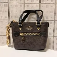 COACH コーチ ミニ ローアン バッグ チャーム・シグネチャー デニム