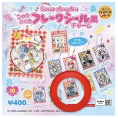 サンリオキャラクターズシャカシャカフレークシール風チャーム《ハンギョドン》