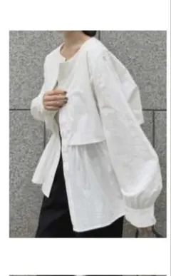 SHEIN FRIFUL ドロップショルダー 長袖ブラウス