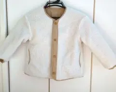 ユニクロ　リバーシブルジャケット　ホワイト　ベージュ