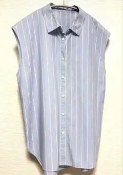 IENA ストライプ柄 ノースリーブシャツ
