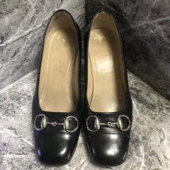 【美品】GUCCI ホースビット パンプス 黒 23.5cm