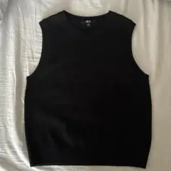 【ユニクロC】UNIQLO Cカシミヤノースリーブセーター M ブラック