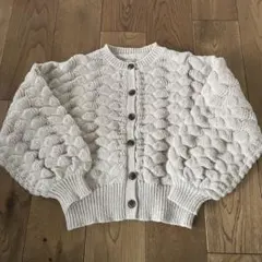 【M】ショート丈ニット　クロップド丈カーディガン