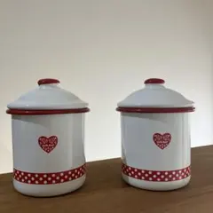 カントリー調 陶器キャニスター2個セット - メルカリ