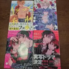 沖田有帆　イラつく素肌　ないまぜな熱情　パンクストライアングル 　4冊　BL