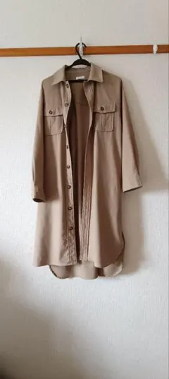 【美品】ベージュ ロングトレンチコート