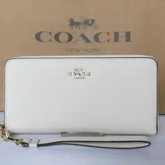 COACH コーチ 長財布ストラップ付 シグネチャー ロング ジップ C4451