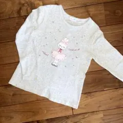 ニットプランナーKP　ミミちゃん刺繍 カットソー　Tシャツ　長袖　130 厚手