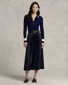 【新品タグ付き】POLO RALPH LAUREN ニット＆プリーツ ワンピース