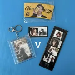 BTS Vコンポーズコーヒーカプホ・両面ホログラムフォトカード・ロングステッカー