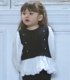 値下げ！新品タグ付き　プティマイン　ベストドッキングチュニック