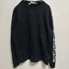 FILA スウェット 【S】 黒 ロゴテープ トレーナー トップス フィラ