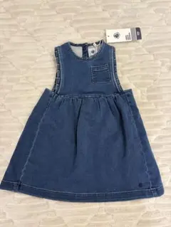 PETIT BATEAUデニム ノースリーブ ワンピース 80cm 81cm