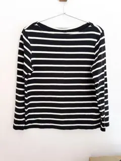 ユニクロ ボーダーT 長袖 M 黒×白